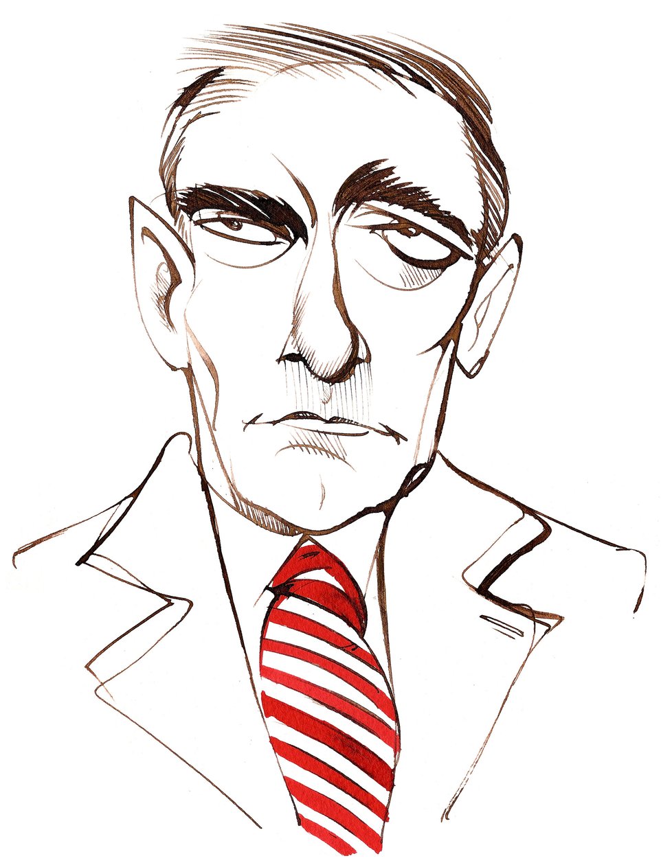 Karol Szymanowski, Ukrainian-born Polish composer and pianist, caricature by Neale Osborne