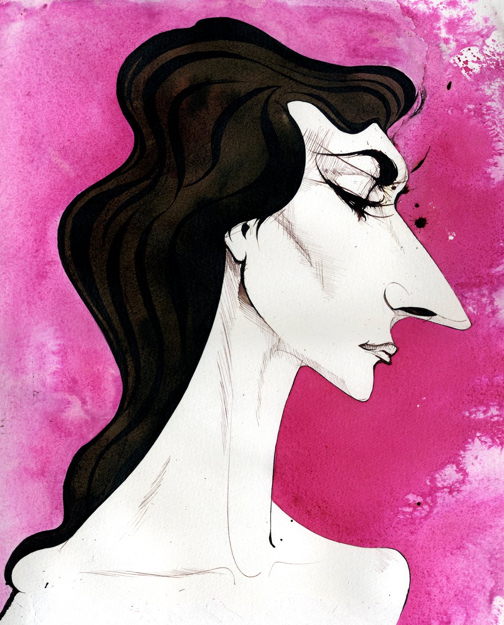 Maria Callas - caricature of the American born Greek opera singer by Neale Osborne