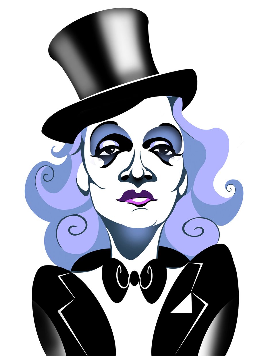 Marlene Dietrich (caricature) by Neale Osborne