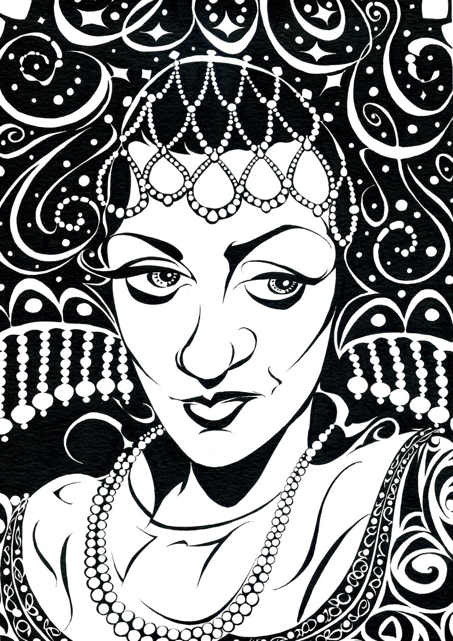 Olga Borodina (caricature) by Neale Osborne