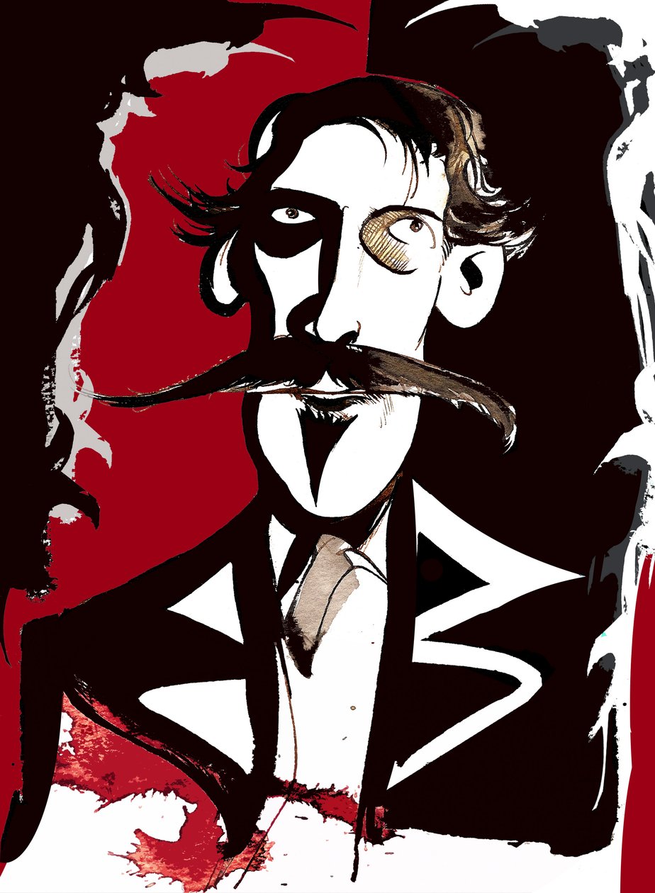 Robert Louis Stevenson - Colour Caricature by Neale Osborne