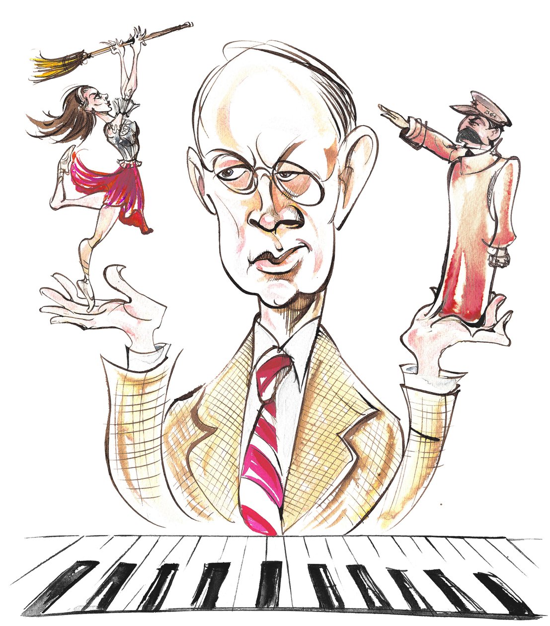 Sergey Prokofiev - caricature by Neale Osborne