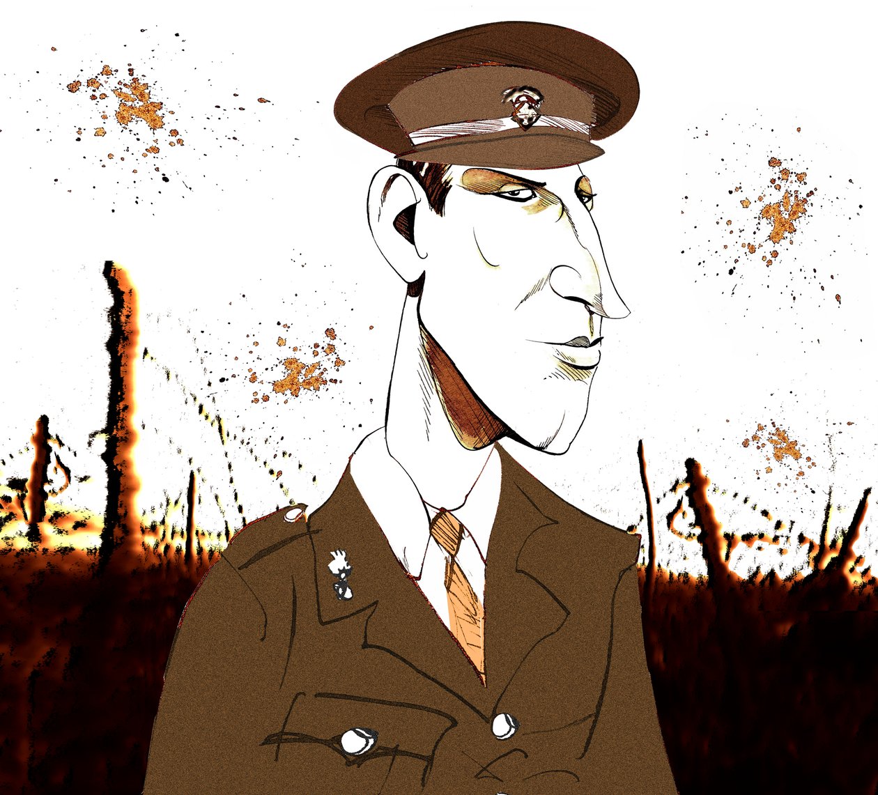 Siegfried Sassoon, English poet and novelist, 1886-1967 by Neale Osborne