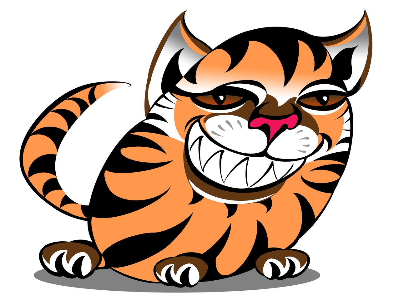Tiger cat - cartoon by Neale Osborne