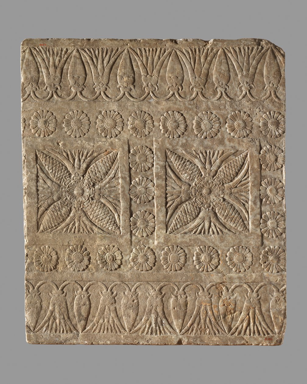 Threshold Pavement Slab with a Carpet Design, 7th Century B.C. by Neo Assyrian