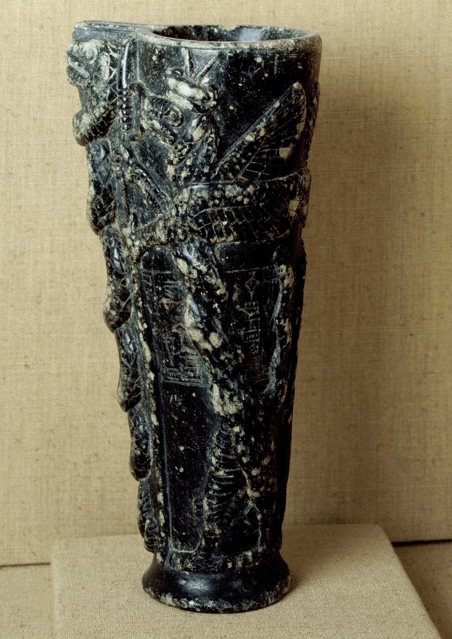 Sumerian Civilization: Steatite Libation Vase of Prince Gudea by Neo-Sumerian Neo-Sumerian