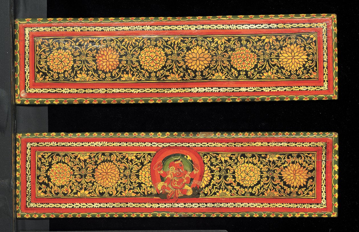 Book covers from a Shaiva manuscript by Nepalese School