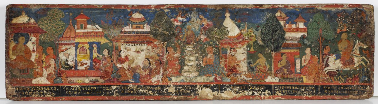 Buddhist manuscript cover by Nepalese School