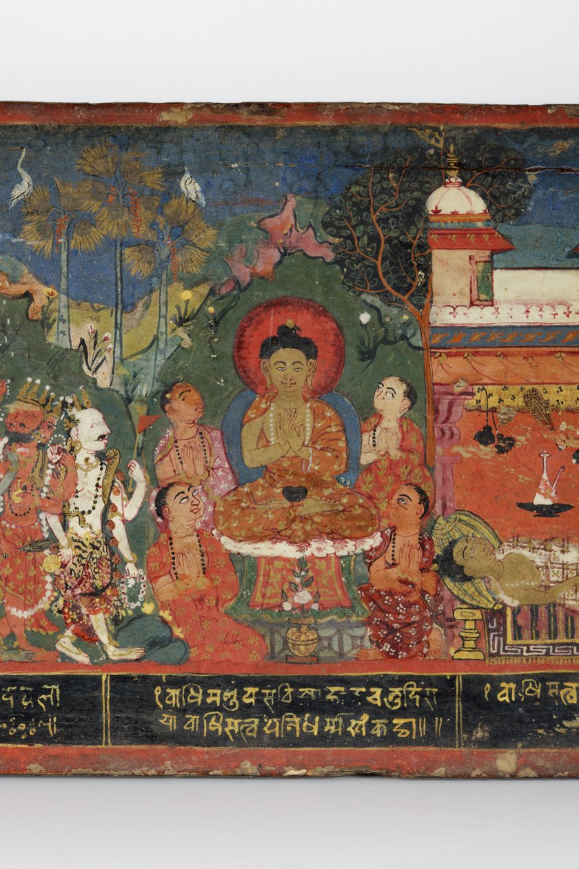 Detail (Buddhist manuscript cover) by Nepalese School
