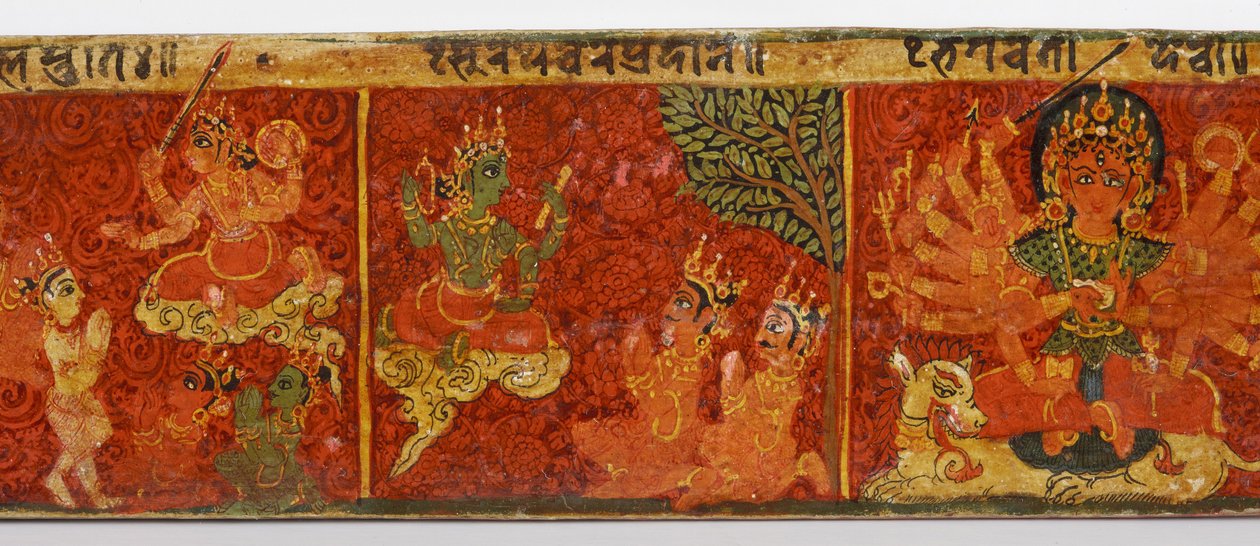 Detail (Devimahatmya manuscript cover) by Nepalese School