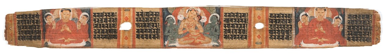 Folio 2r Goddess Prajnaparamita, from the Astasahasrika Prajnaparamita by Nepalese School