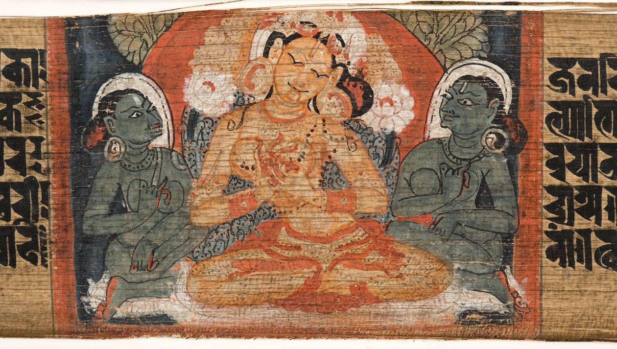 Folio 2r Goddess Prajnaparamita, from the Astasahasrika Prajnaparamita (detail) by Nepalese School