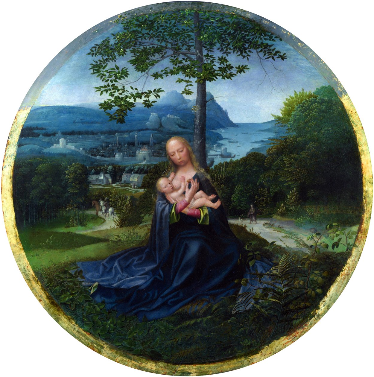 The Virgin and Child in a Landscape by Netherlandish Master