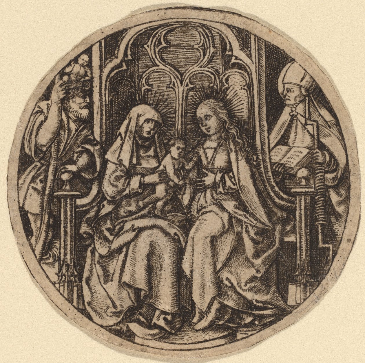 Madonna and Child with Saints Christopher and Erasmus by Netherlandish 15th Century