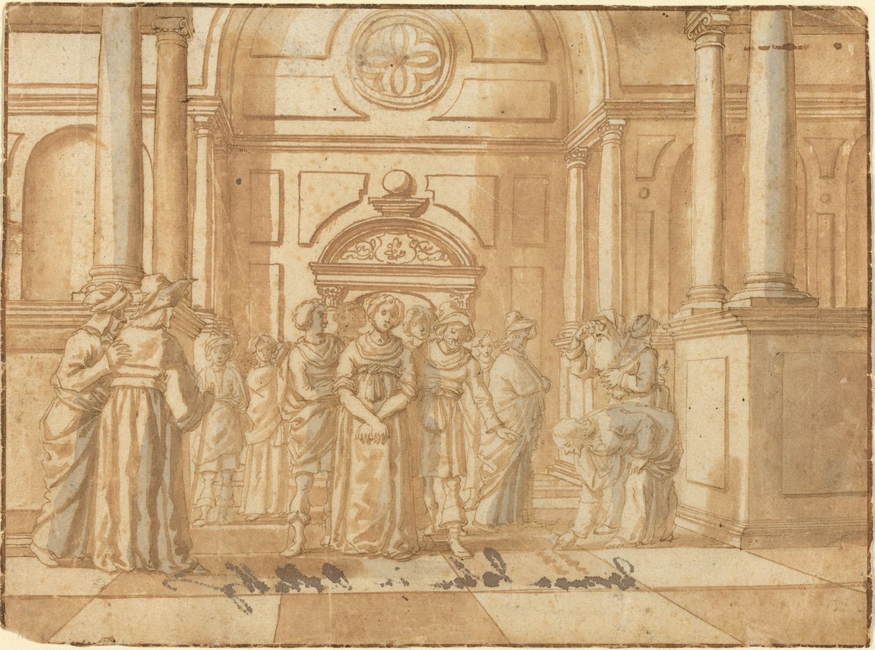 Christ and the Woman Taken in Adultery by Netherlandish 16th Century