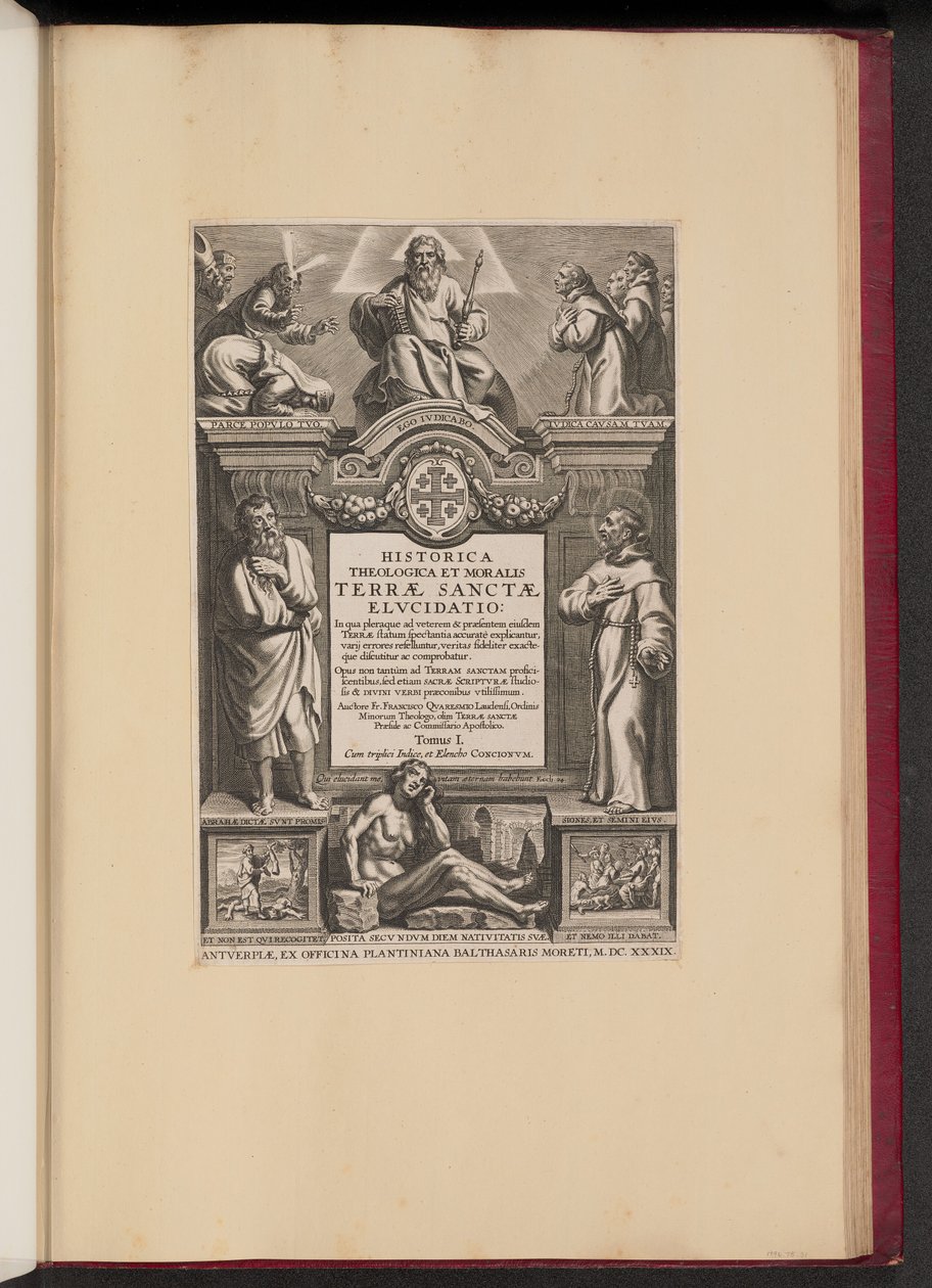 Title Page for Franciscus Aguilonius, Historica Theologica et Moralis Terrae Sanctae Elucidatio by Netherlandish 17th Century after Sir Peter Paul Rubens