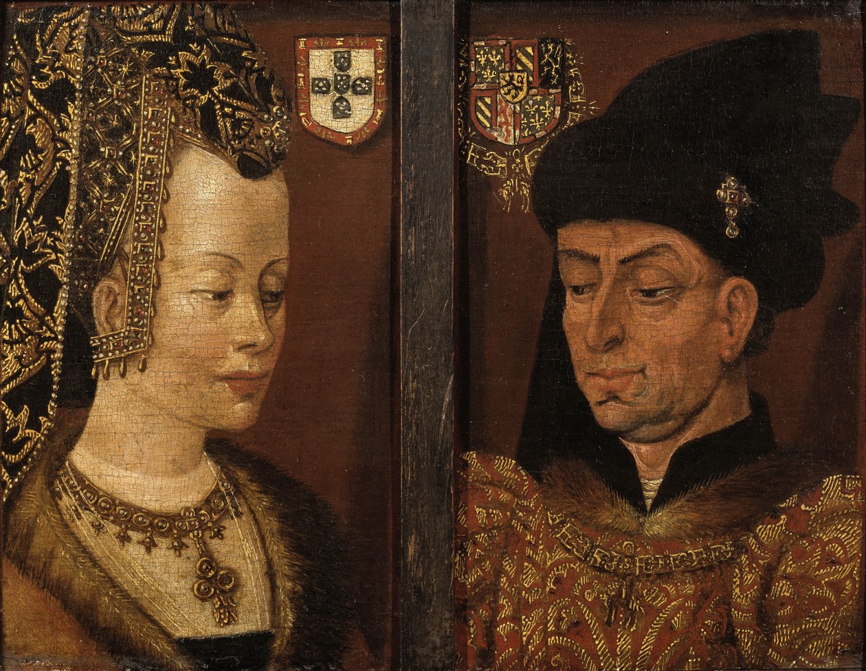 Portraits of Philip the Good and Isabella of Portugal, 16th century by Netherlandish Master