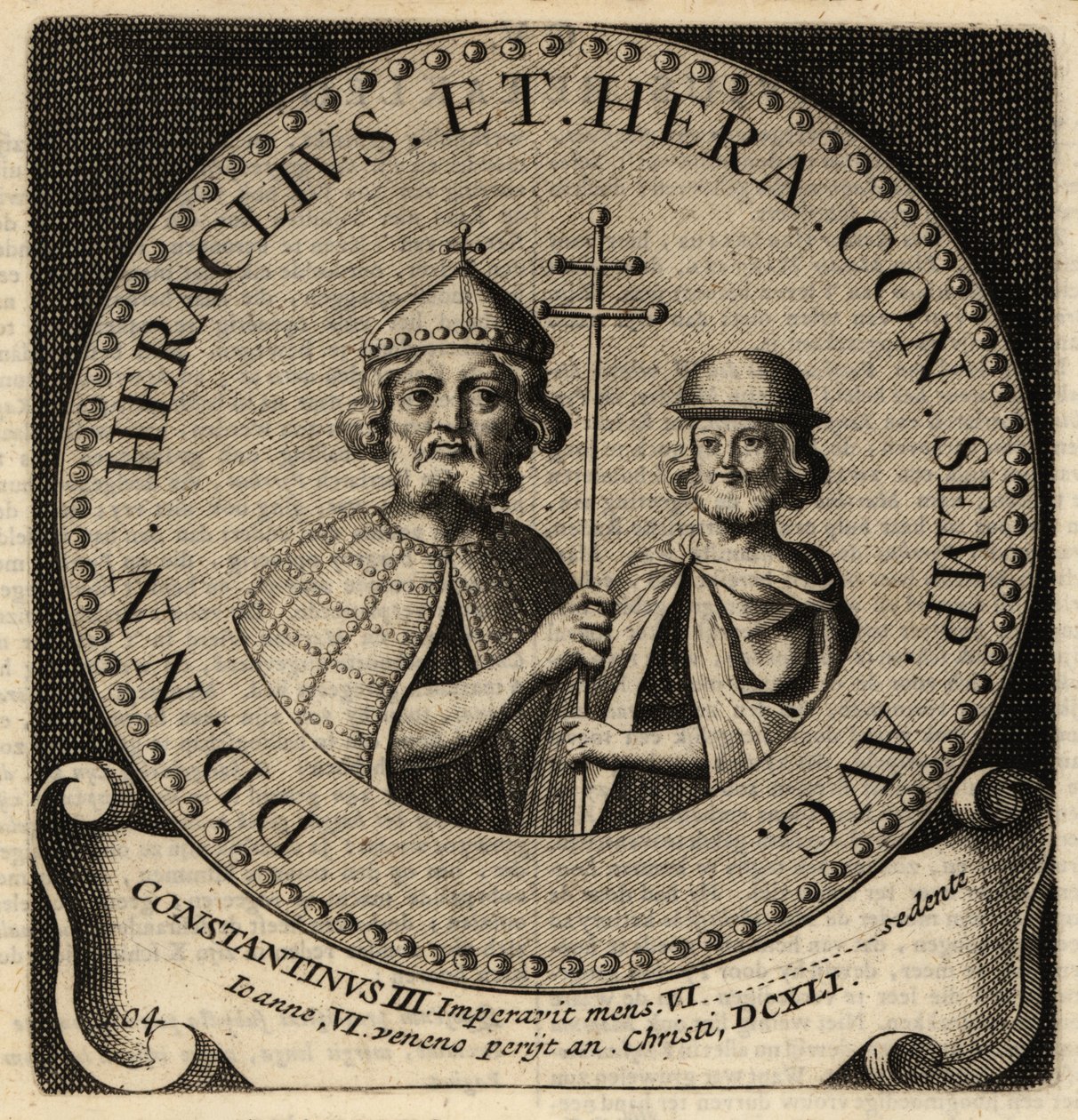 Byzantine Emperors Heraclius and Constantine III by Netherlandish School