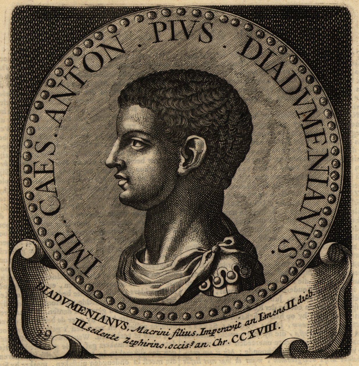 Portrait of Roman Emperor Diadumenian by Netherlandish School