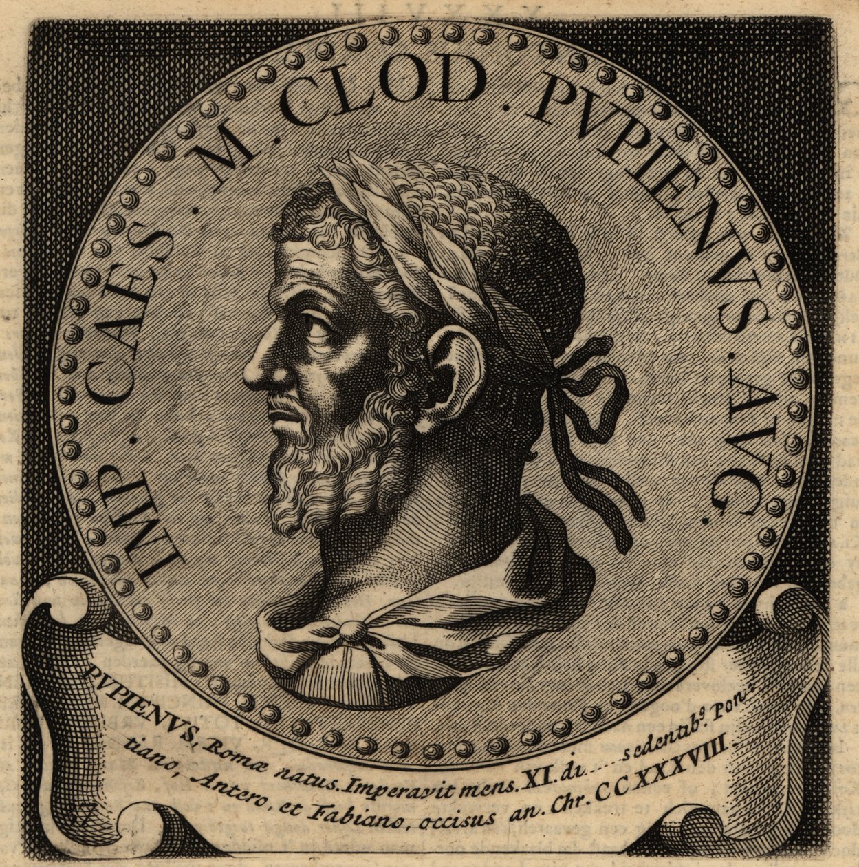 Portrait of Roman Emperor Pupienus by Netherlandish School