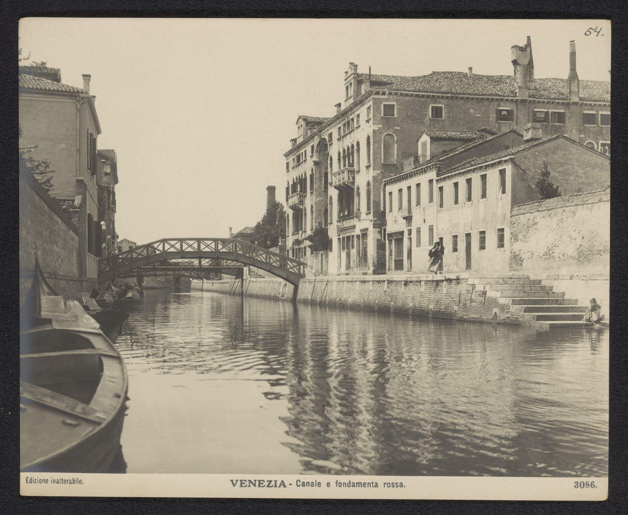 View of the Fondamenta Rossa in Venice by Neue Photographische Gesellschaft