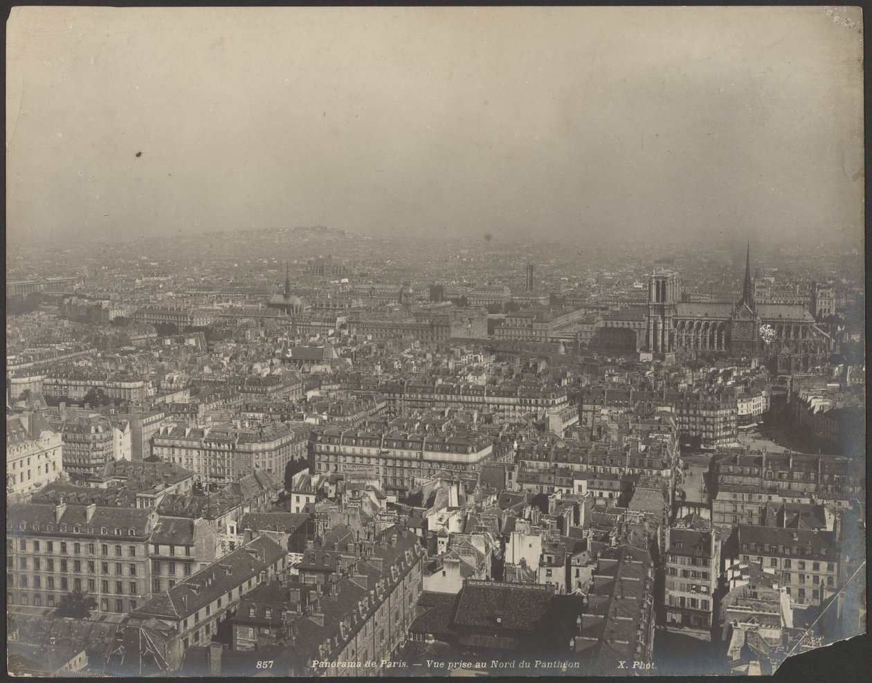 Panorama of Paris - View from the North of the Pantheon by Neurdein freres