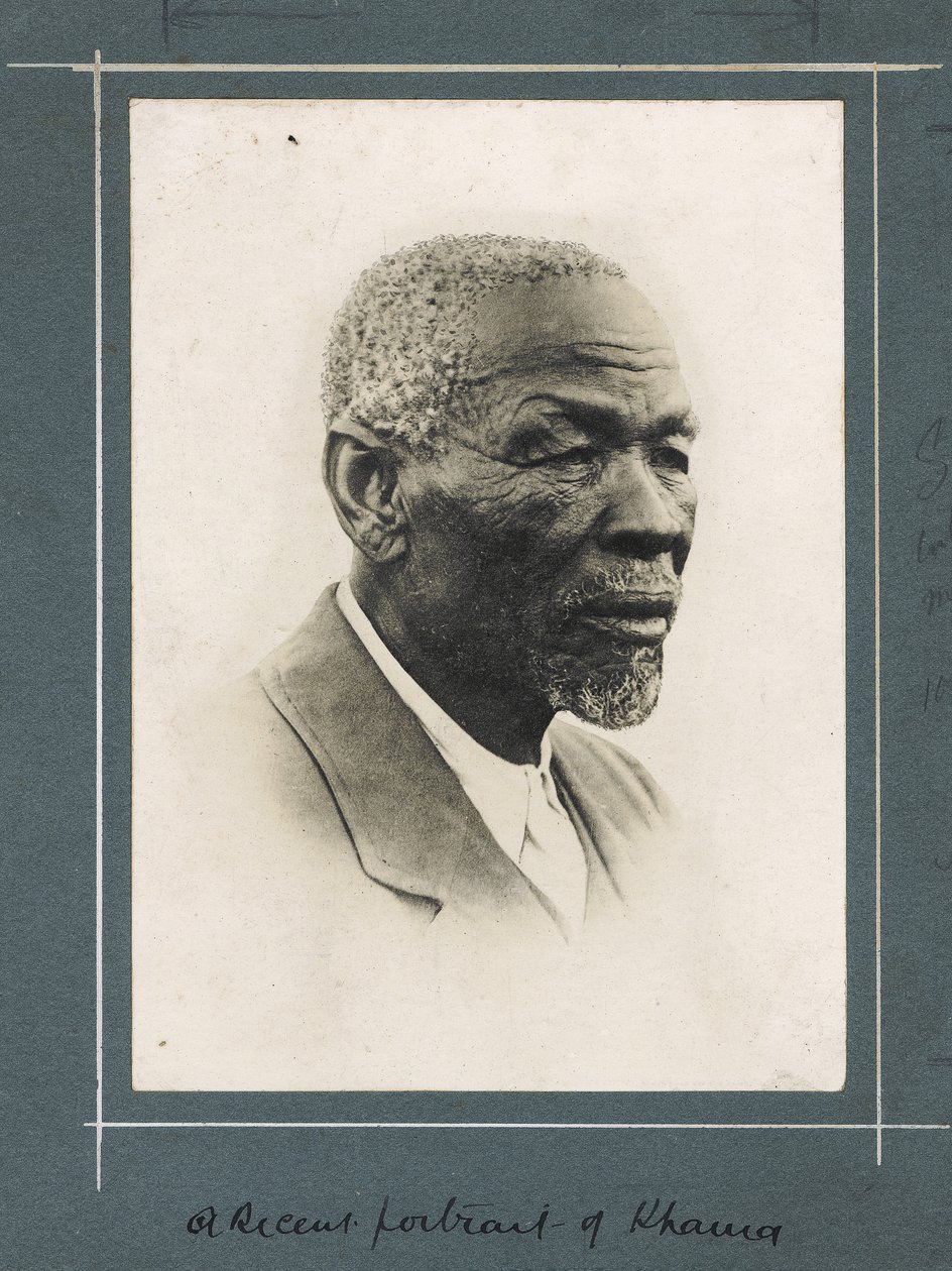 A recent portrait of Khama, 1921 by Neville Jones