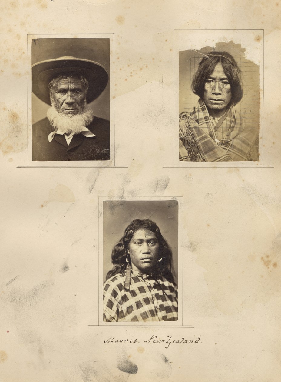 Maoris, New Zealand, c.1865 by New Zealander Photographer