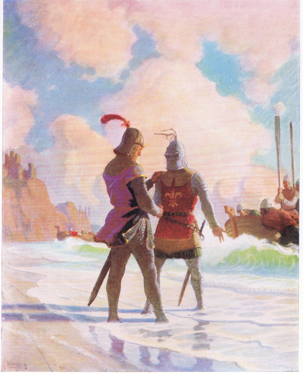Bruce on the Beach, from The Scottish Chiefs published by Charles Scribner