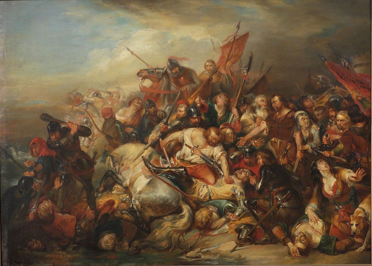 The Battle of the Golden Spurs on 11 July 1302 by Nicaise de Keyser
