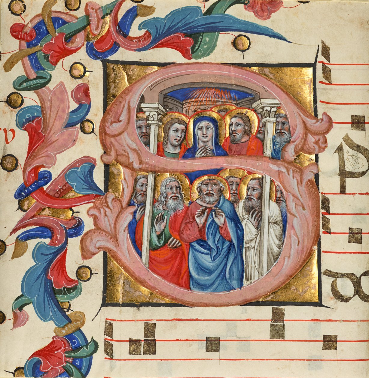 Cutting from a Choir Book by Niccolò di Giacomo da Bologna