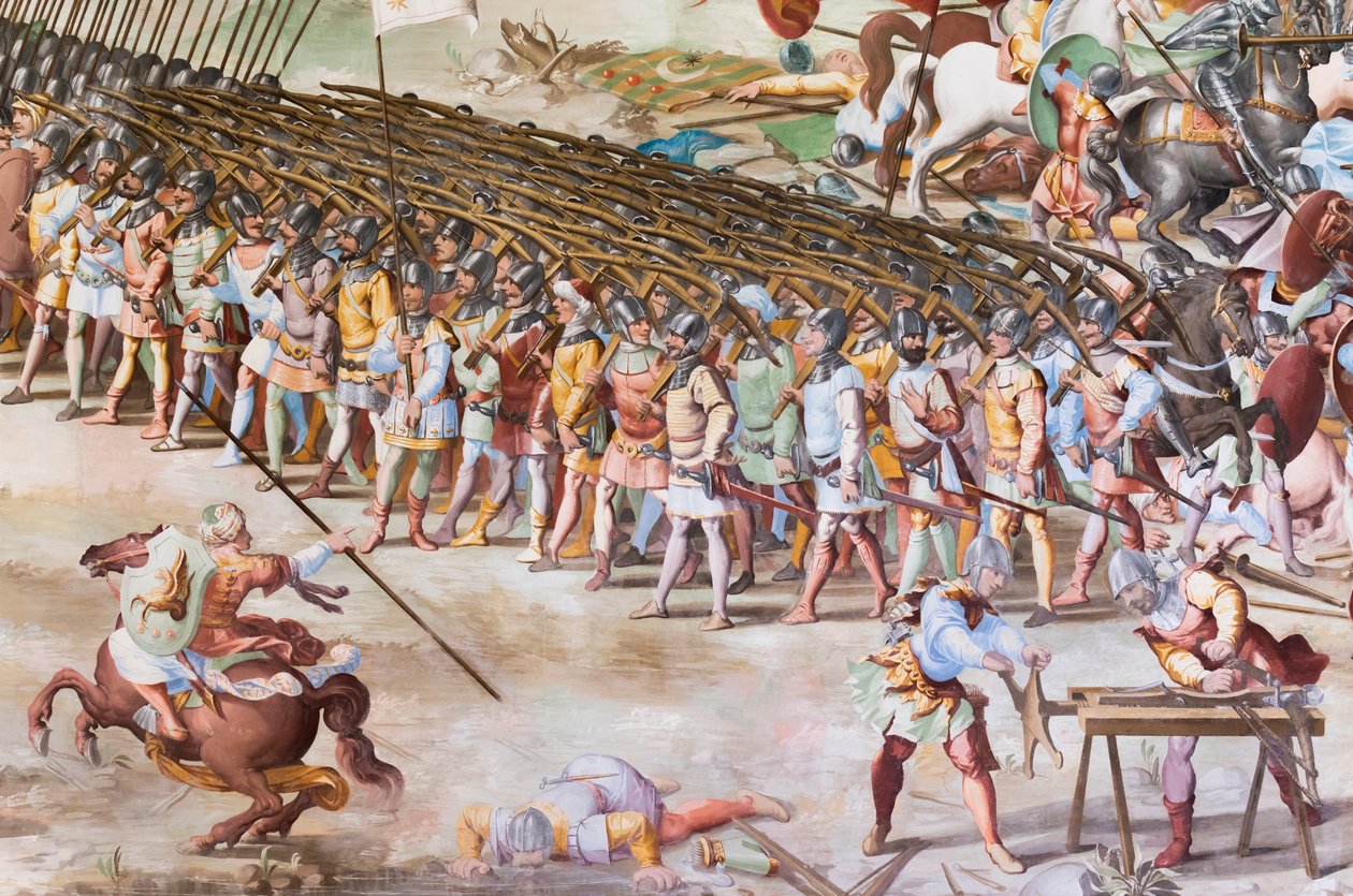 (Detail) Fresco in the Hall of Battles of the 1431 Battle of La Higueruela by Niccolo Granello