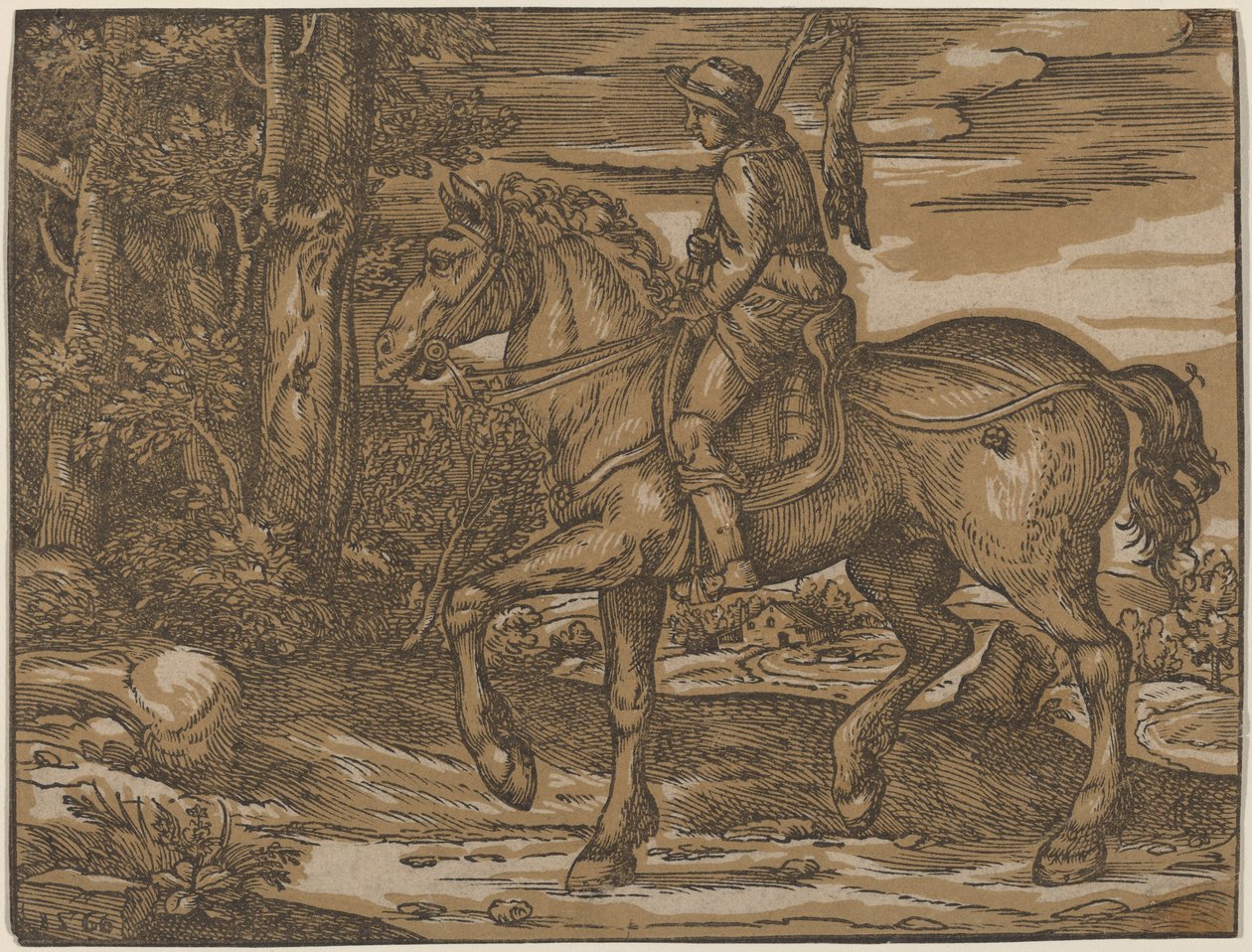 Hunter on Horseback by Niccolo Boldrini