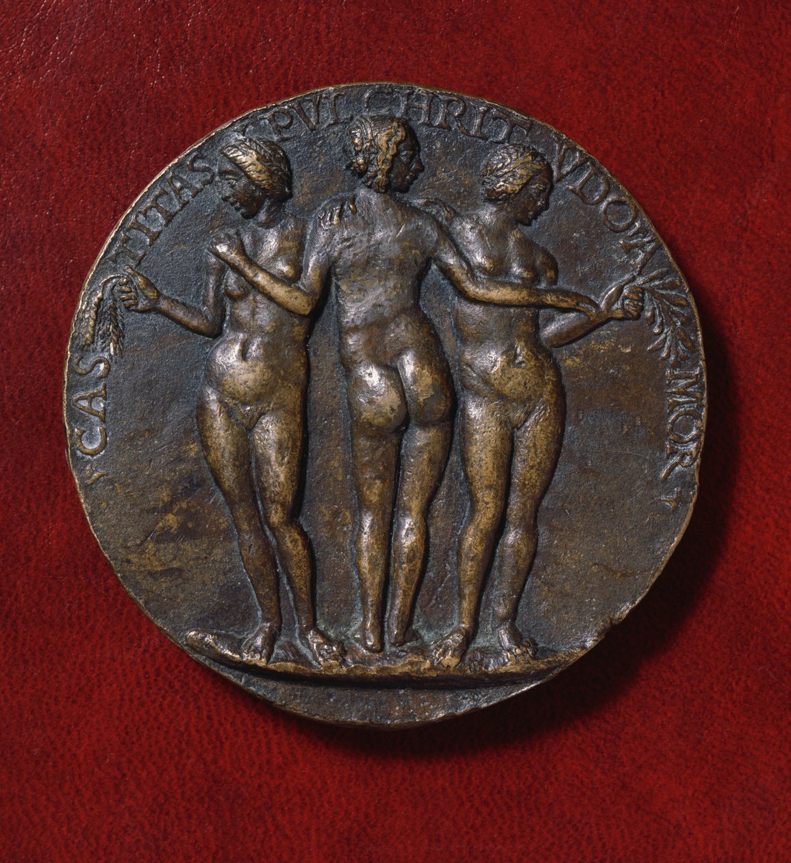 Medal depicting The Three Graces by Niccolo di Giovanni Fiorentino