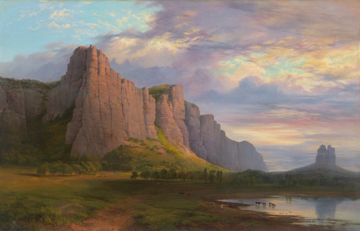 Mount Arapiles and the Mitre Rock by Nicholas Chevalier