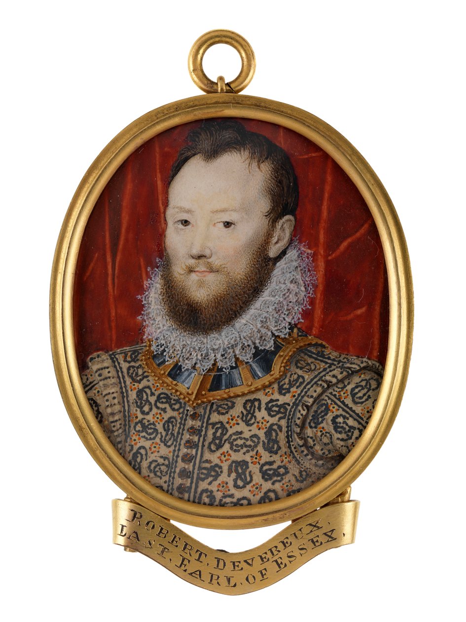 Robert Devereux, 2nd Earl of Essex, c.1590 by Nicholas (school of) Hilliard