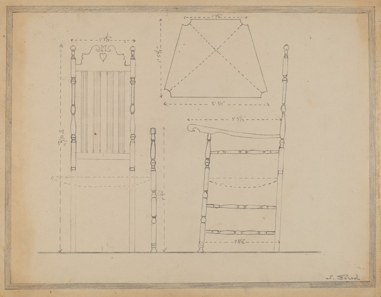 Drawing of Chair by Nicholas Gorid