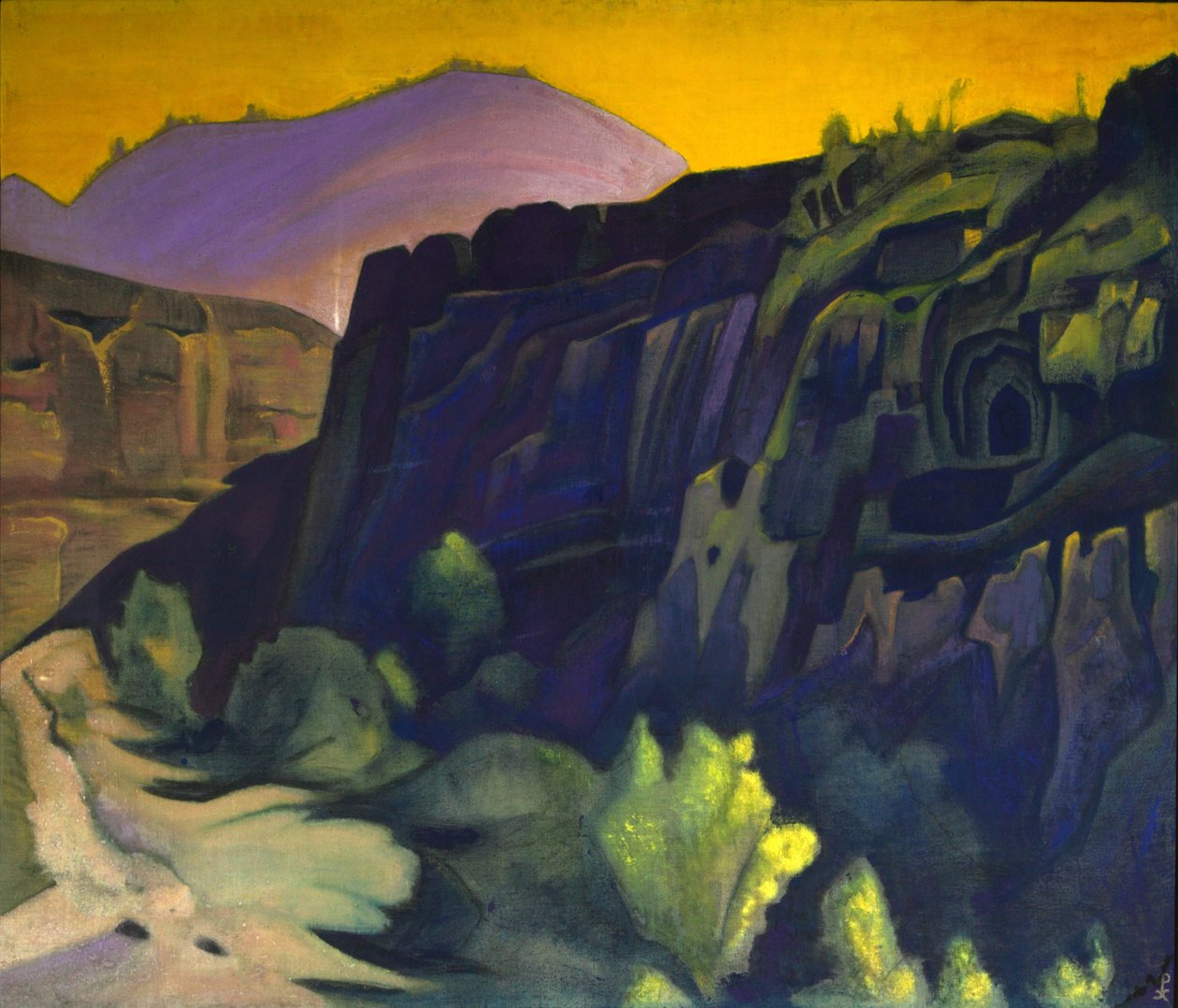 Ajanta Caves, 1938 by Nicholas Roerich