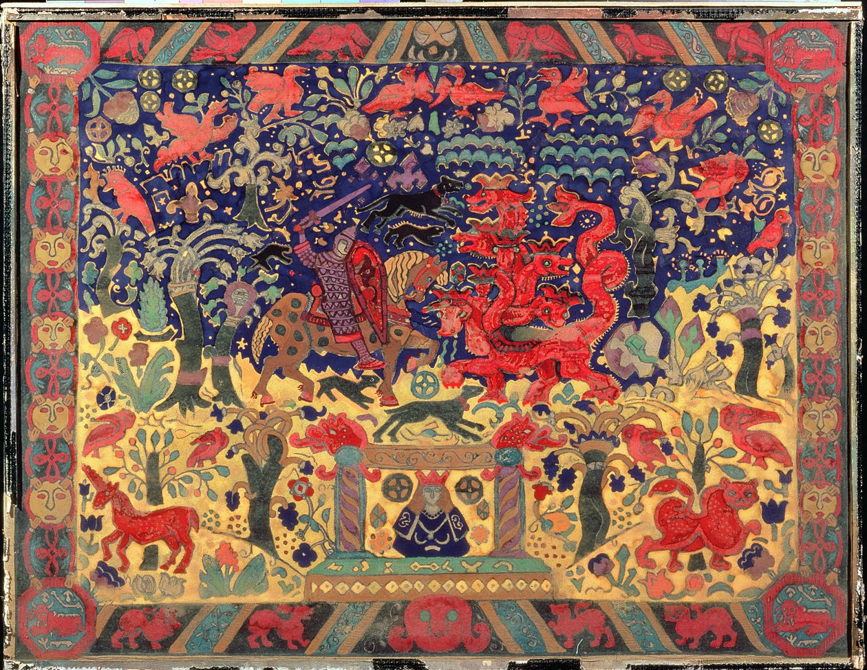 Battle with the Dragon by Nicholas Roerich