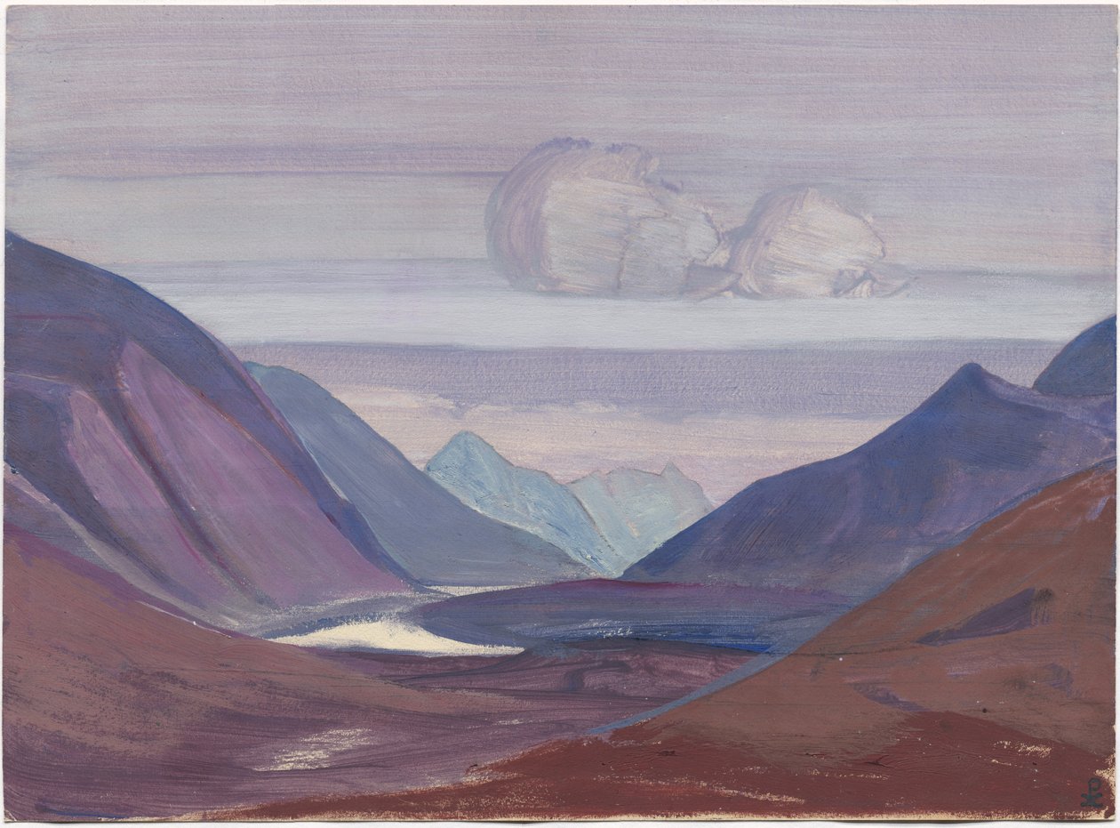 Chandra River, Study, 1931 by Nicholas Roerich