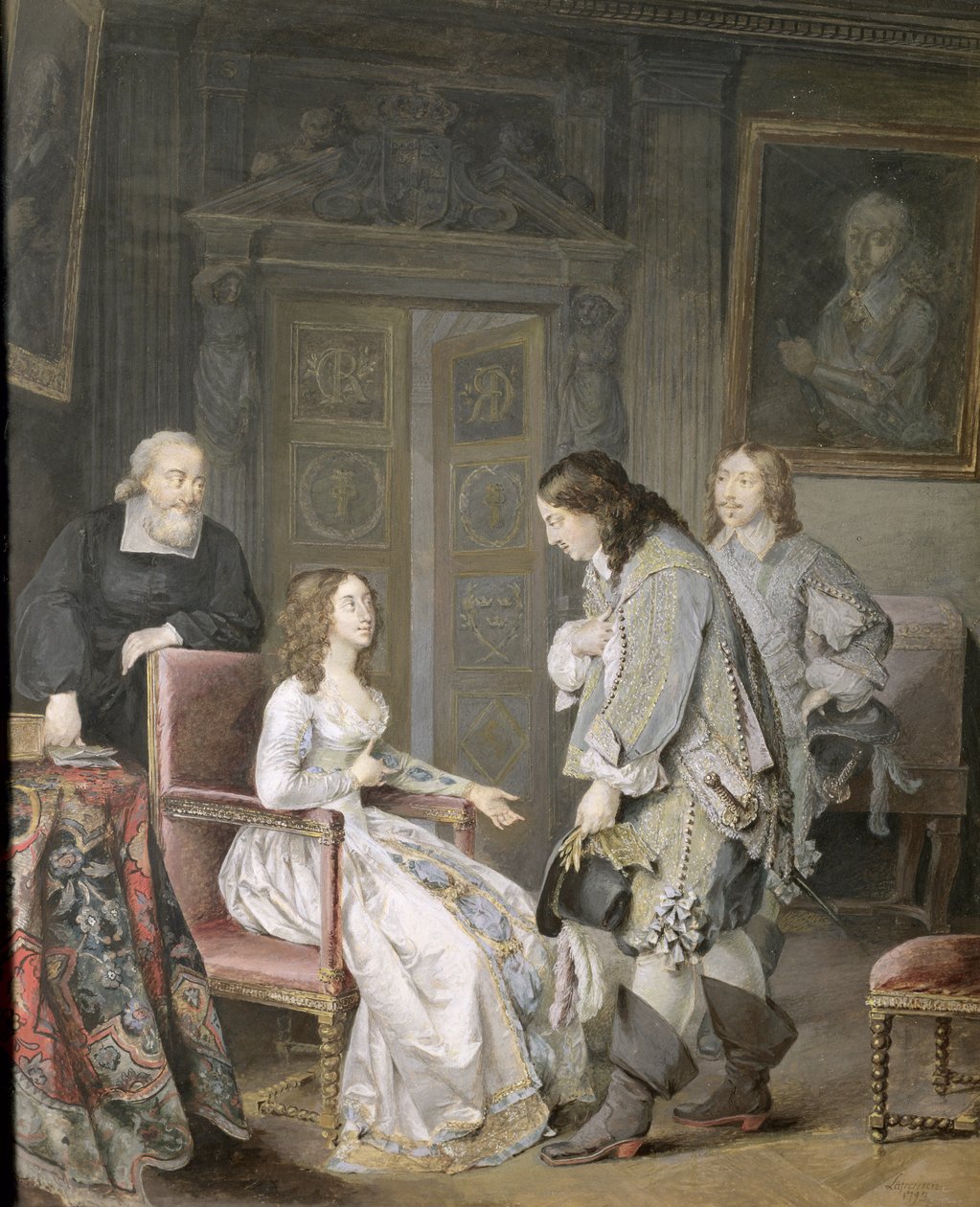 Queen Kristina of Sweden and Karl X Gustav of Sweden by Niclas II Lafrensen