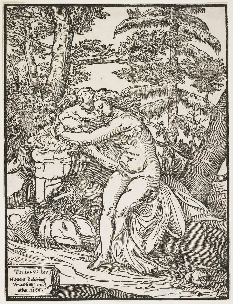 Venus and Cupid by Nicolò Boldrini