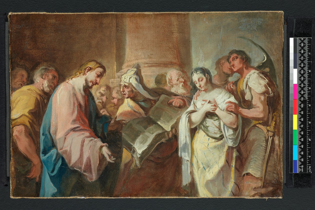 The Woman Taken in Adultery by Nicolò (attr. to) Grassi