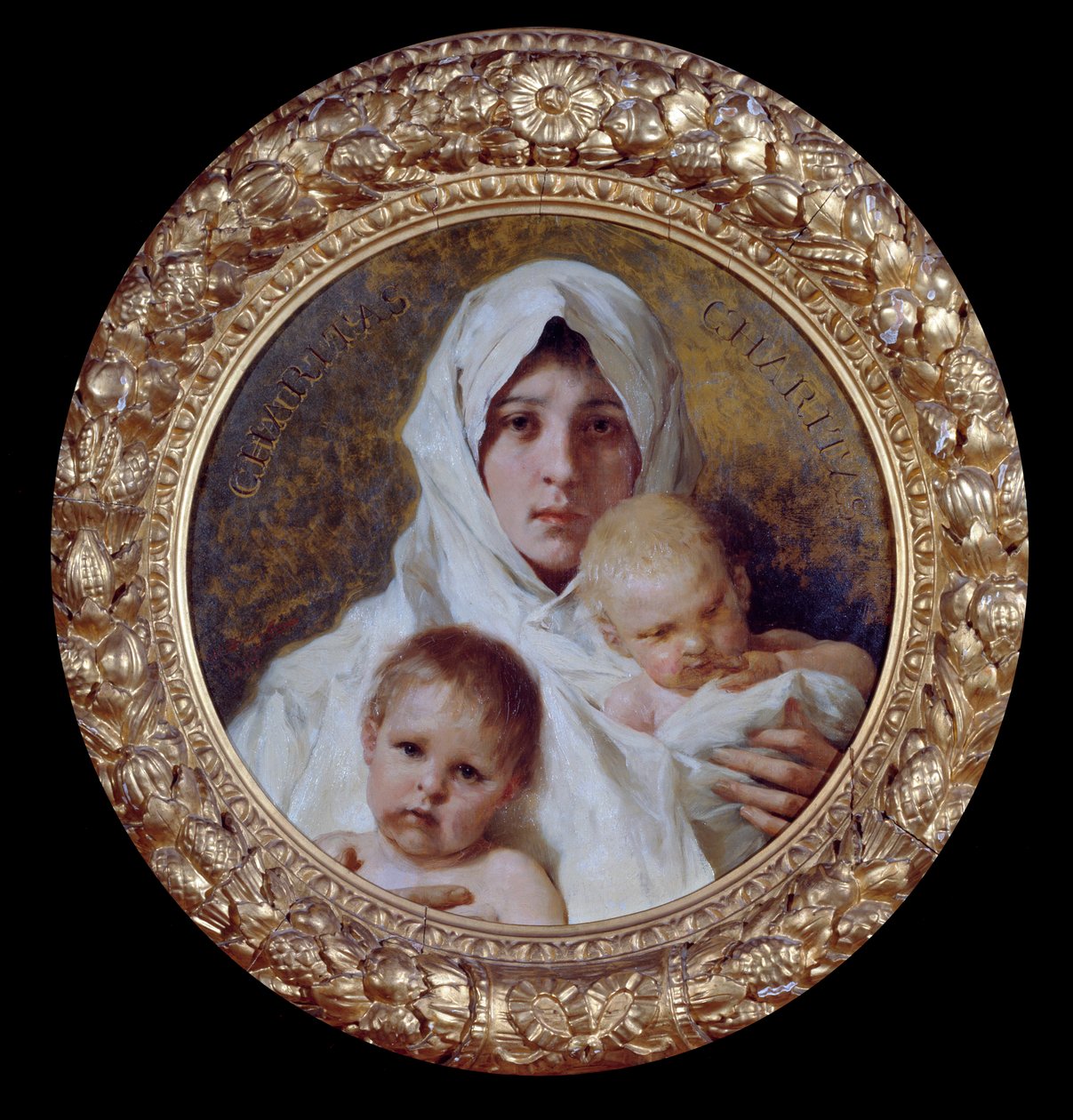 Allegory of Charity Woman with Two Children by Nicolo Barabino