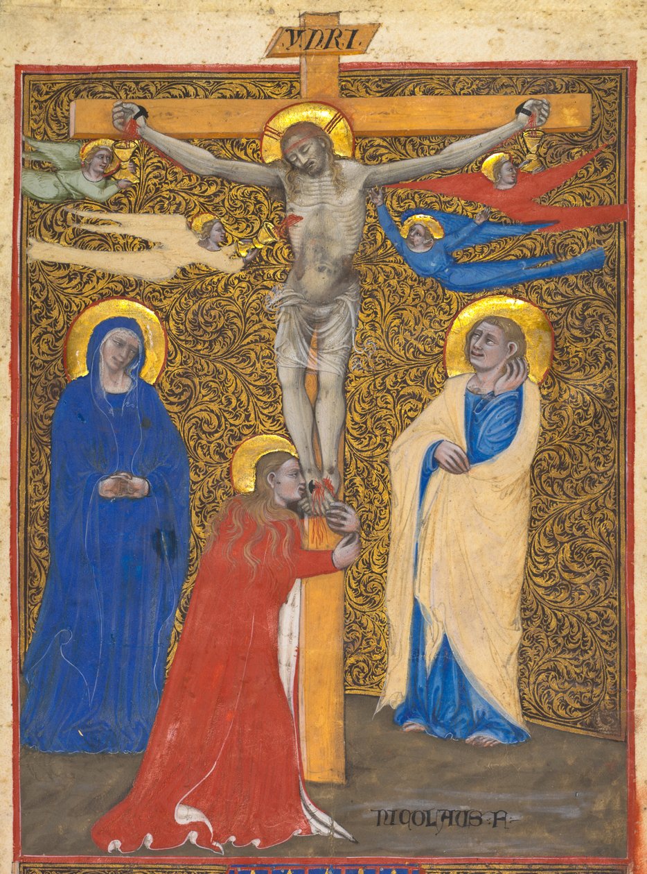 Single Leaf from a Missal: The Crucifixion, c. 1390 by Nicolò da Bologna