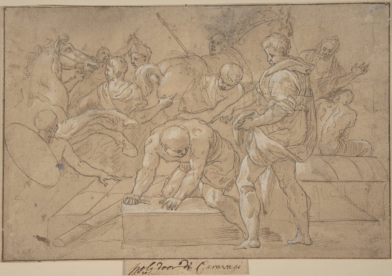 Historical Scene Composition Study for Chapelle de Guise, 16th Century by Nicolò dell