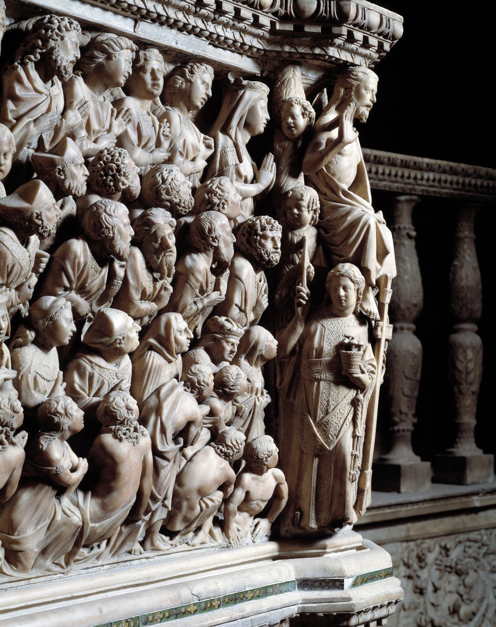 Last Judgment, the Elected (detail) by Nicola Pisano