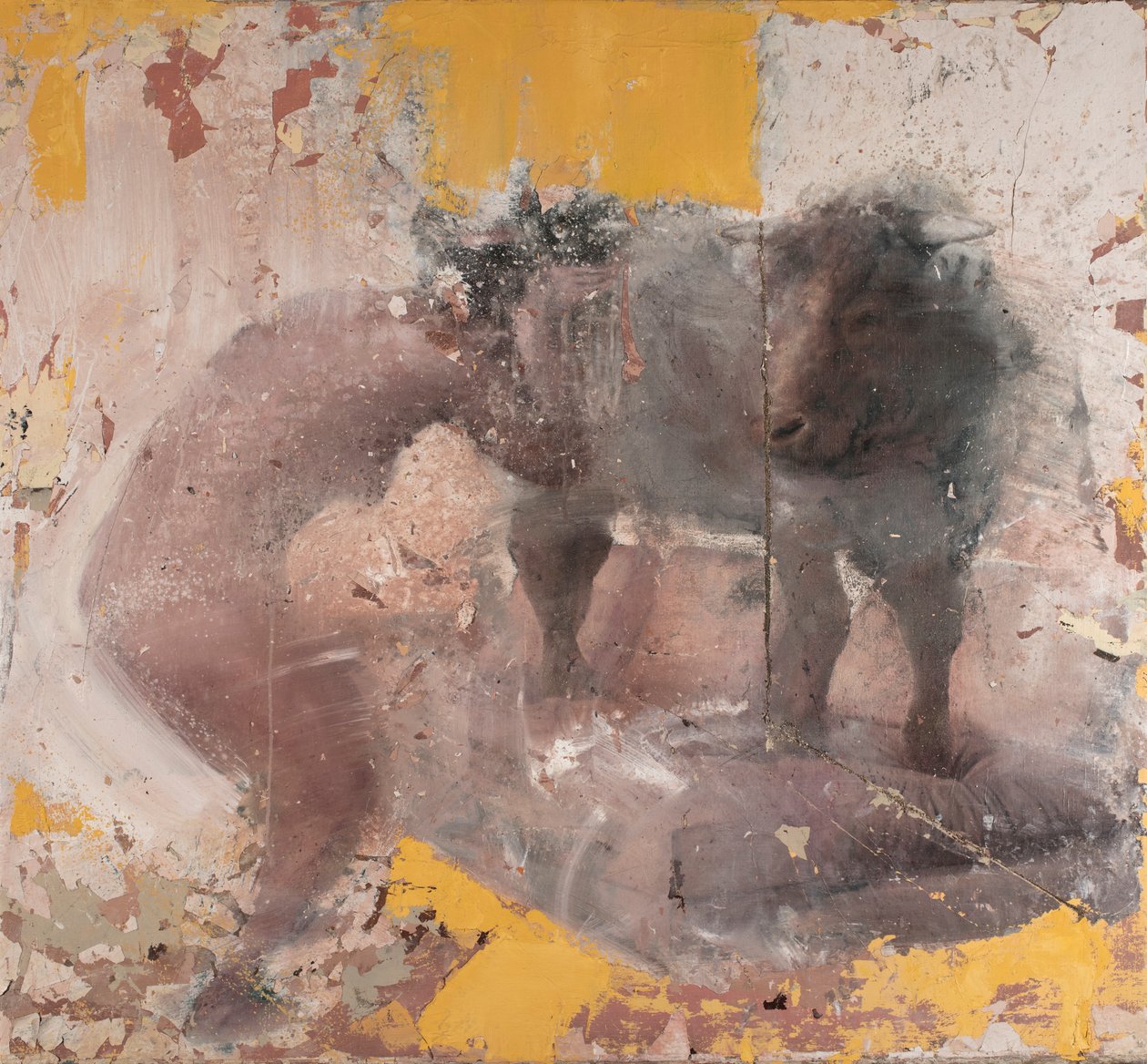 Woman with yellow bull, 2018 by Nicola Pucci