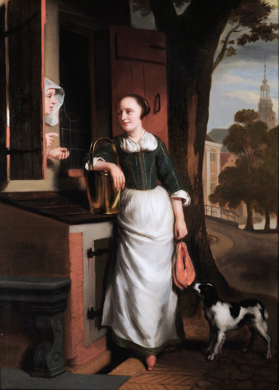 Two Chattering Housewives by Nicolaes Maes