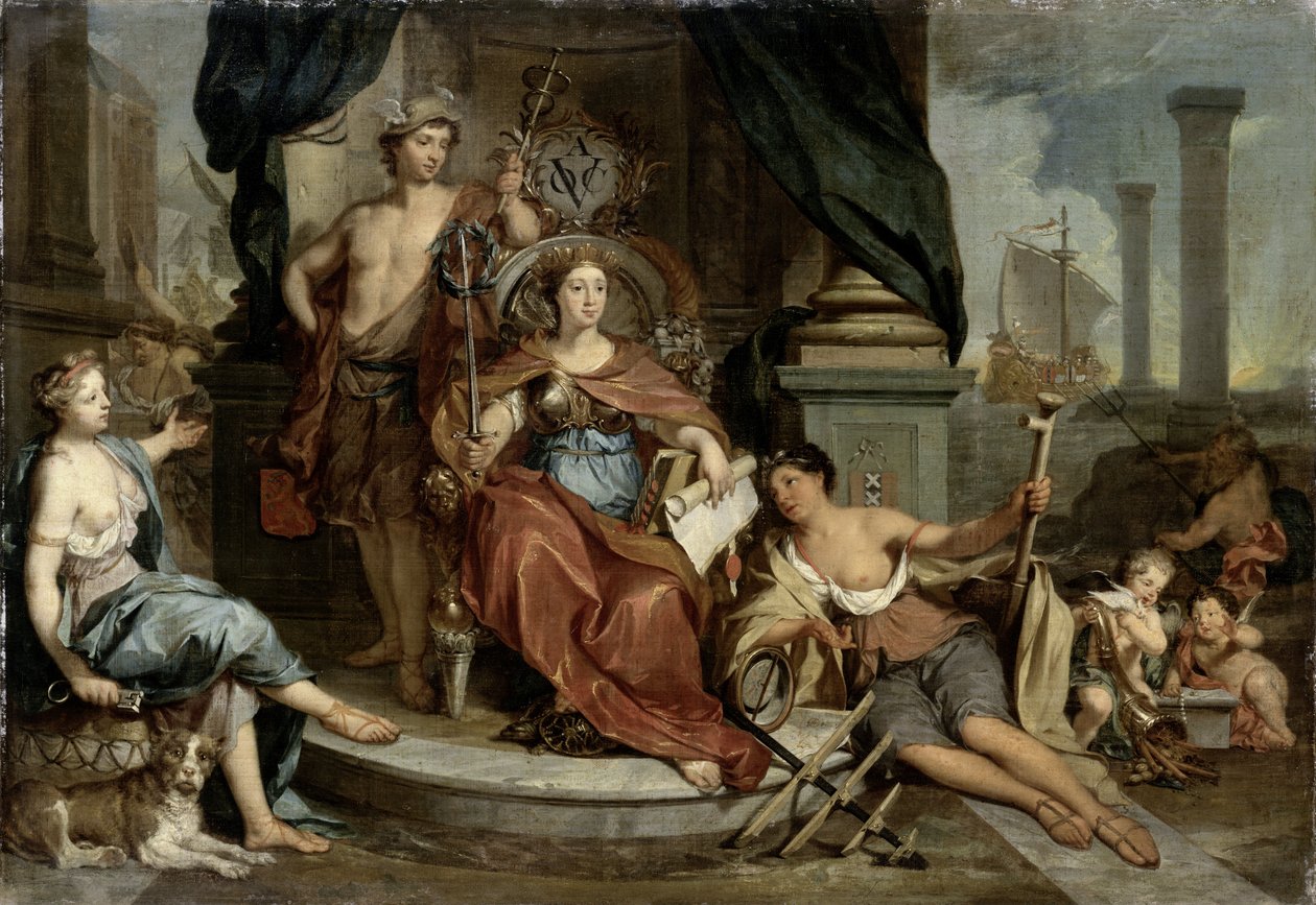 Apotheosis of the Dutch East India Company (Allegory of the Amsterdam Chamber of Commerce of the VOC), 1702-46 by Nicolaes Verkolje